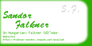 sandor falkner business card